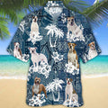 merican Bulldog Hawaiian Shirt, Dog Hawaiian Shirt Men, Short Sleeve Hawaiian Aloha Shirt