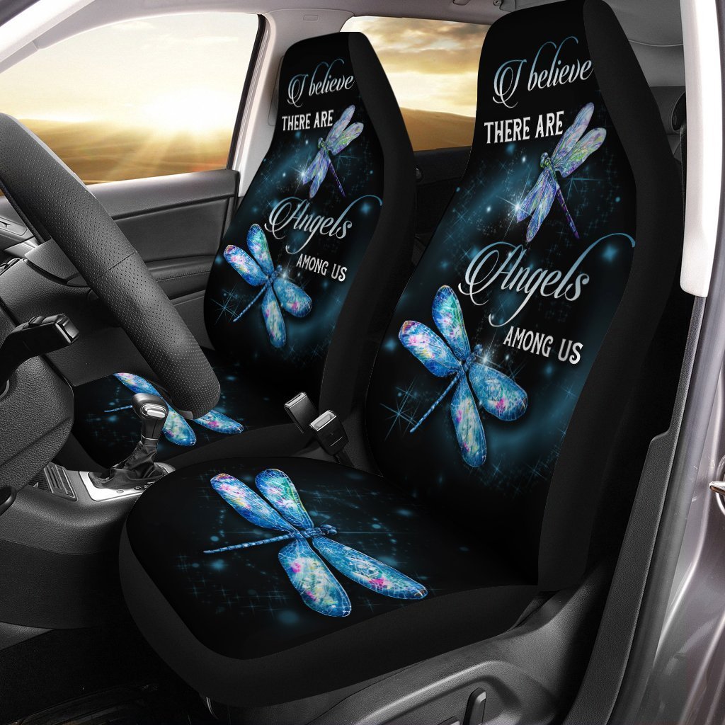 Angel Dragonfly Car Seat Covers Custom Angels Among Us Car Interior Accessories - Gearcarcover - 1