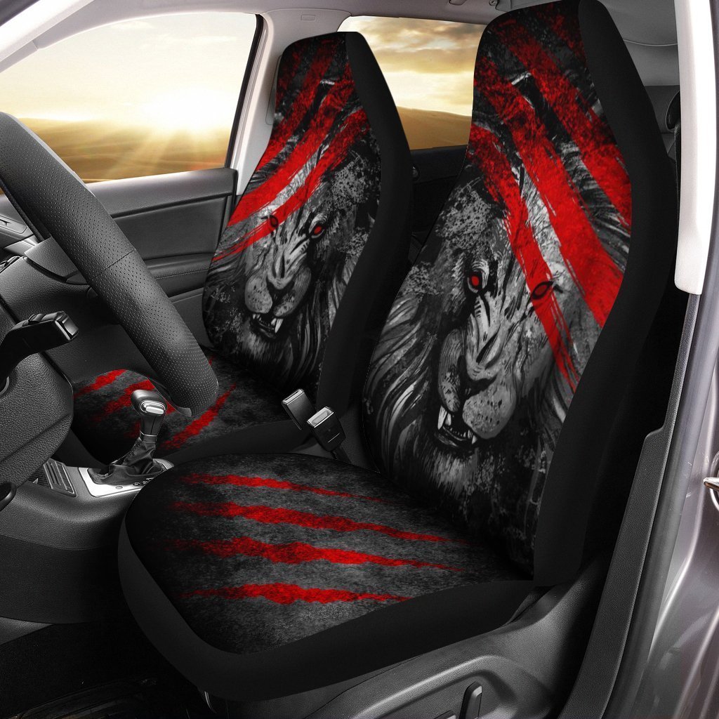 Angry Lion Car Seat Covers Custom Lion Car Accessories - Gearcarcover - 1