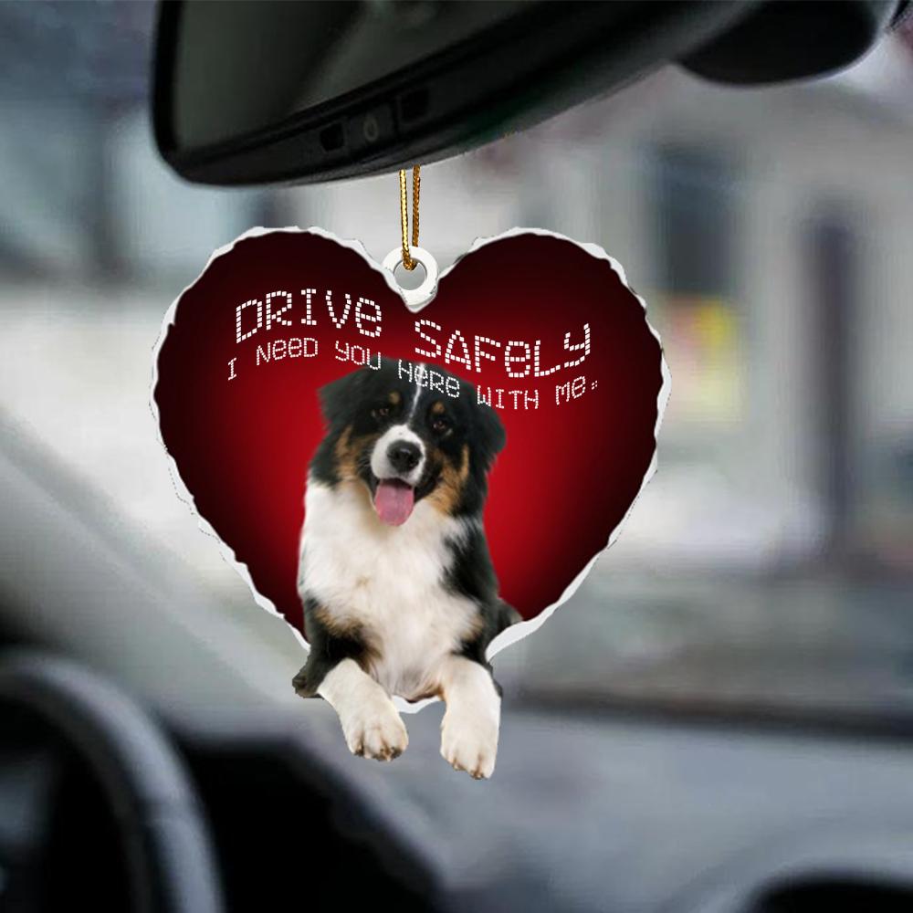 Australian Shepherd Drive Safely Car Hanging Ornament, Gift For Dog Lover