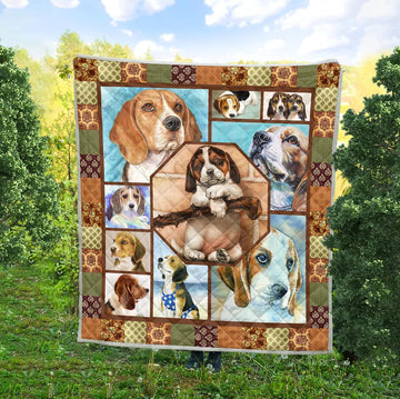 PF 3D Printed Beagle Premium Blanket & Quilt