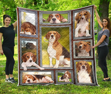 PF 3D Printed Beagle Premium Blanket & Quilt