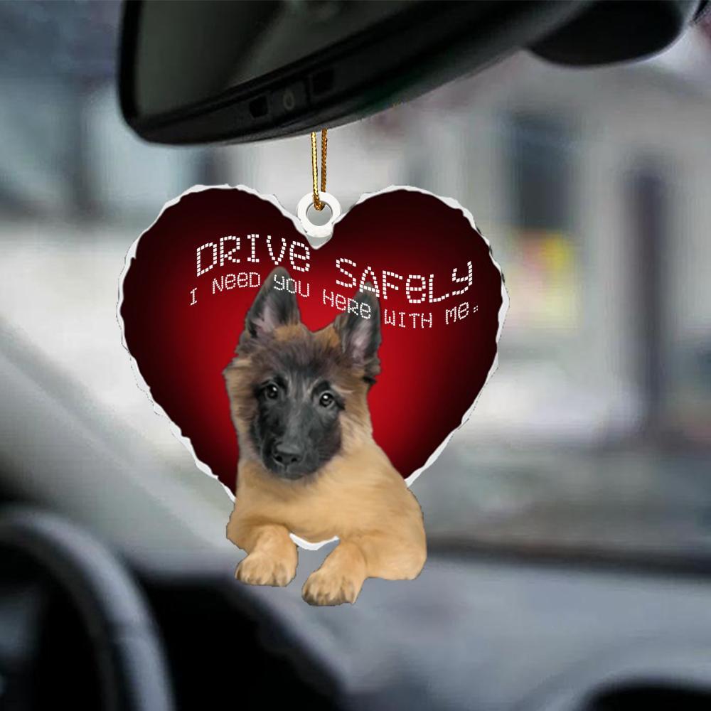 Belgian Shepherd Drive Safely Car Hanging Ornament, Gift For Dog Lover
