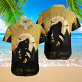 Bigfoot In The Moonlight Aloha Hawaiian Shirts For Men & For Women