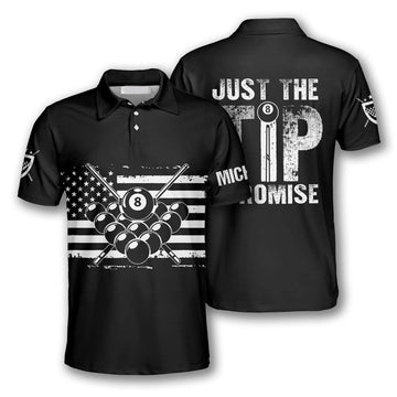 Billiard Just the Tip I Promise Custom Billiard Shirts for Men, Custom Billiard ball for Team, Men's Billiard Polo Shirts