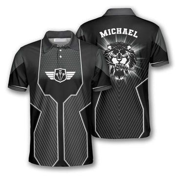 Black Lion Dart Custom Polo Shirts for Men, Darts team uniform, Darts love gift