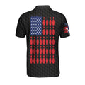 Black American Flag Bowling Custom Polo Shirt Personalized American Flag Bowling Shirt For Bowling Fans - 2