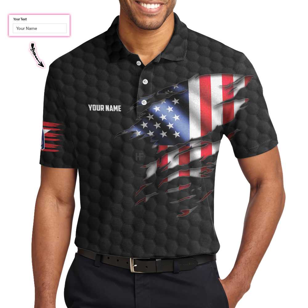 Black American Flag Bowling Custom Polo Shirt Personalized American Flag Bowling Shirt For Bowling Fans - 6