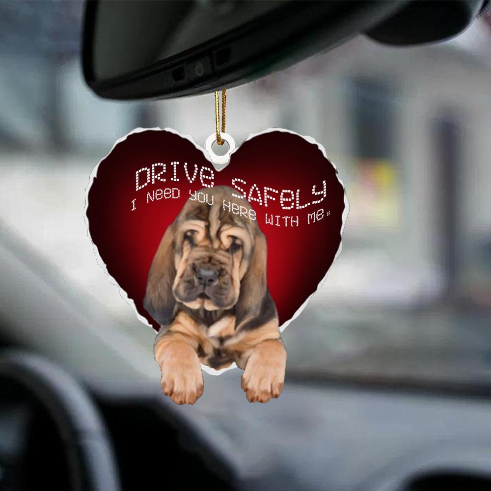Bloodhound Drive Safely Car Hanging Ornament, Gift For Dog Lover