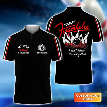 Bowling I'm On Strike Black 3D Polo Shirt, Men's Polo Shirt, Polo Shirt for Sport Team