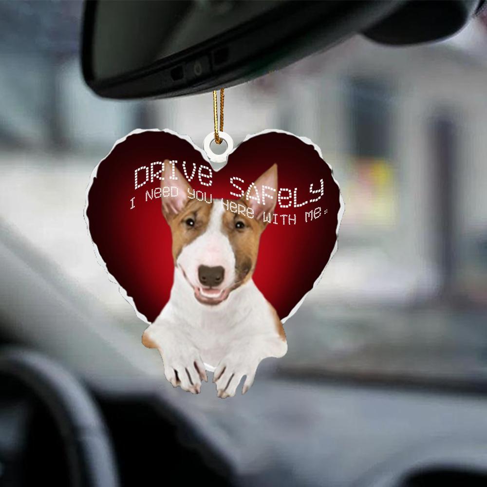 Bull Terrier Drive Safely Car Hanging Ornament, Gift For Dog Lover