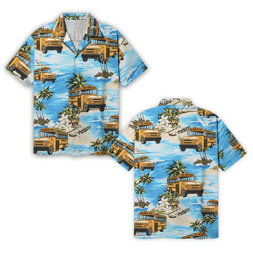 Bus Driver Hawaiian Shirt For Men, Summer Bus Driver Lover Gifts