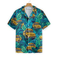 Bus Driver Hawaii shirt, School Bus Pattern Hawaiian shirt, Summer Gift for Driver Dad, Grandpa