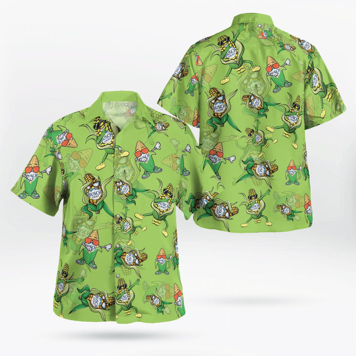 Busch Light Night Hawaiian Short Sleeve Hawaiian Shirt