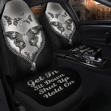 Butterfly Hold on Black Version Car Seat Covers