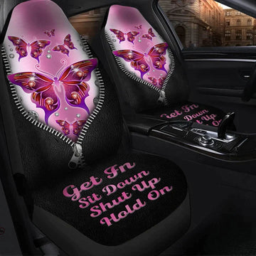 Butterfly Hold on Pink Version Car Seat Covers