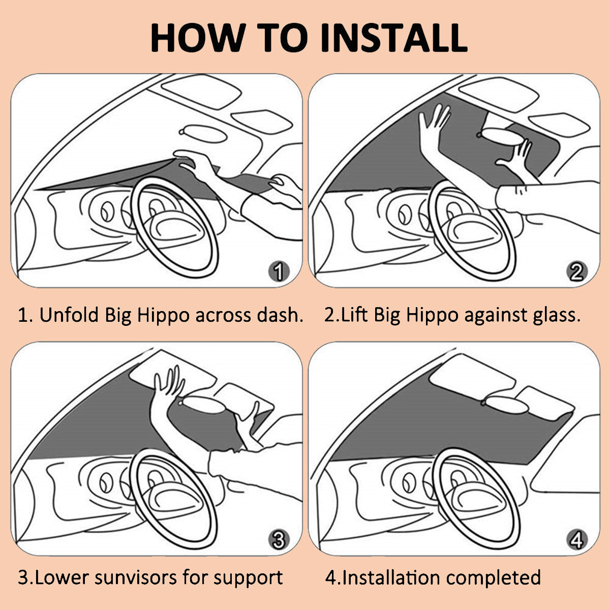 Custom Windshield Sun Shade for Car Cute Hamster Driver Car Sun Shade
