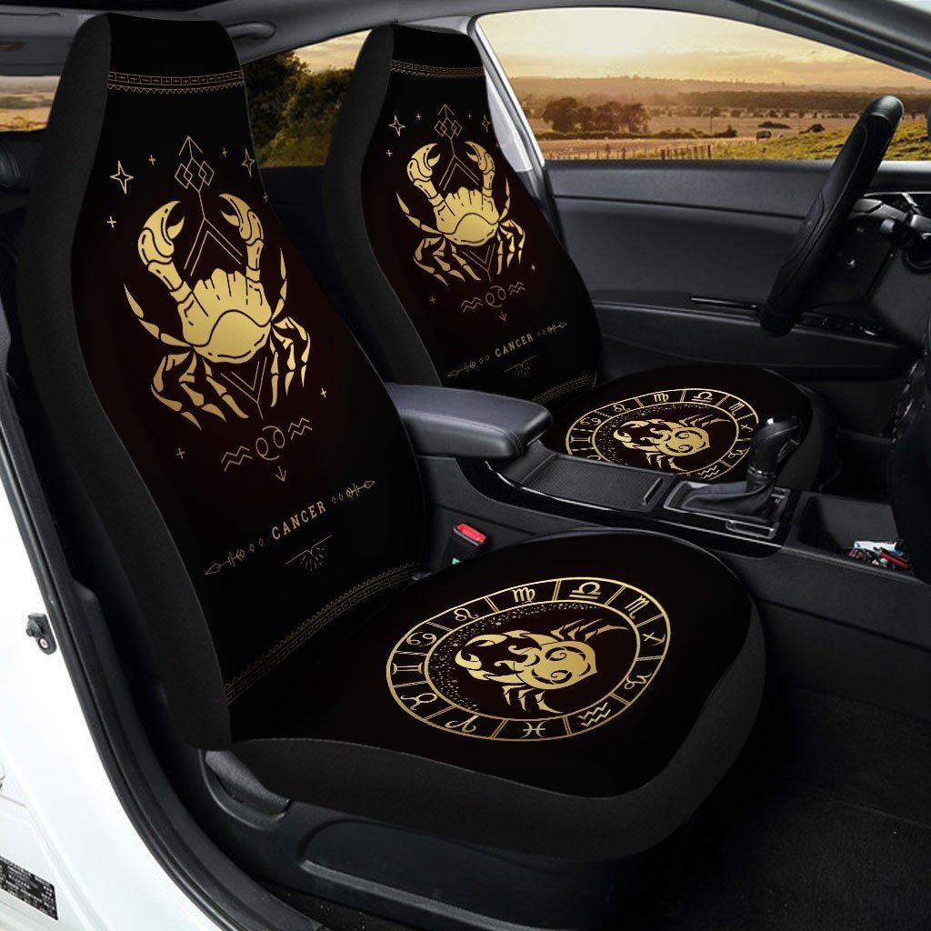 Cancer Horoscope Car Seat Covers Custom Birthday Gifts Car Accessories - Gearcarcover - 1
