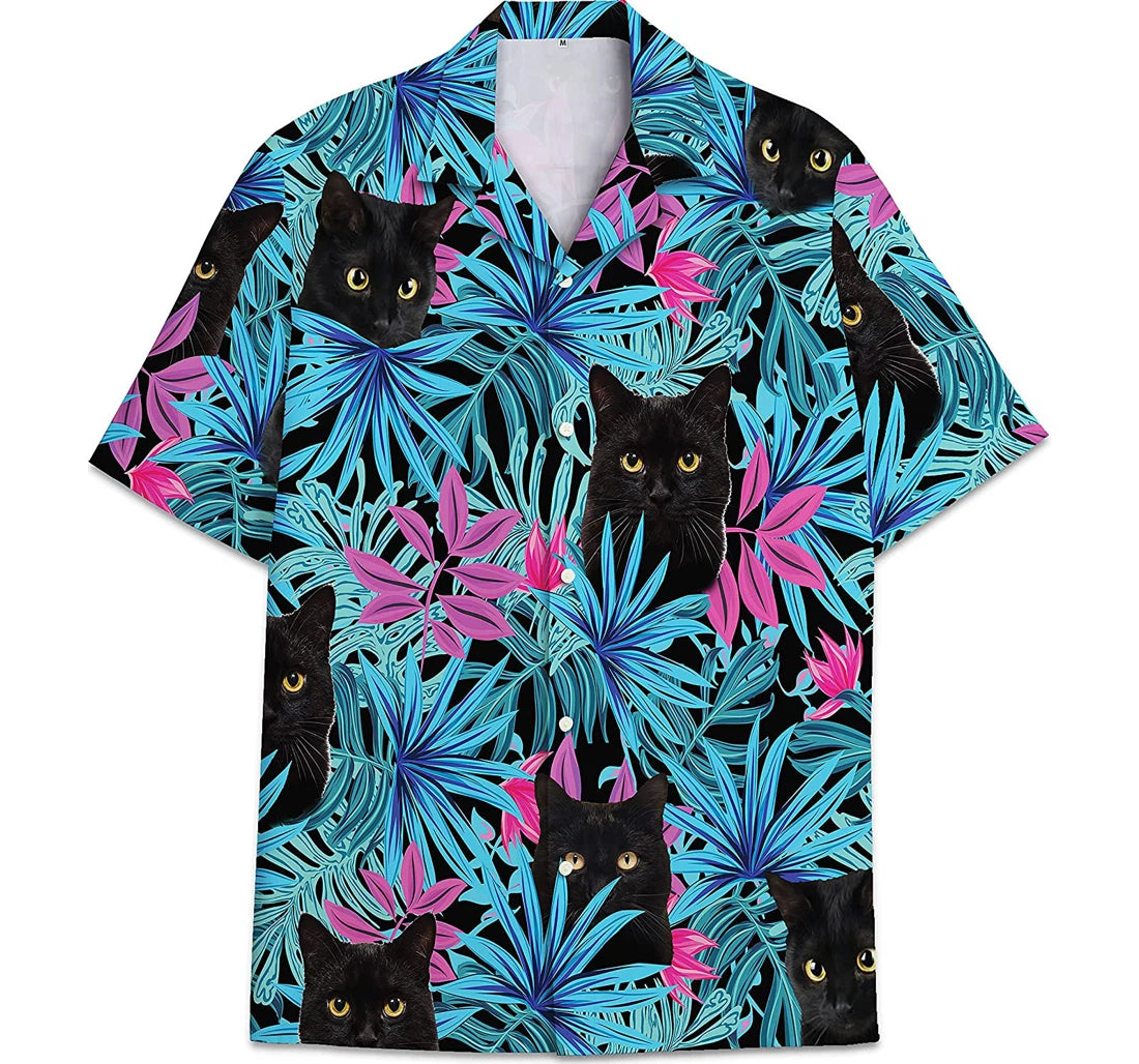 Cat Funny Beach Shirts Hawaiian Shirt, Button Up Aloha Shirt For Men, Women