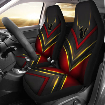 Cat Light Car Seat Covers, Seat Covers Set of Two, Automotive Seat Covers Set