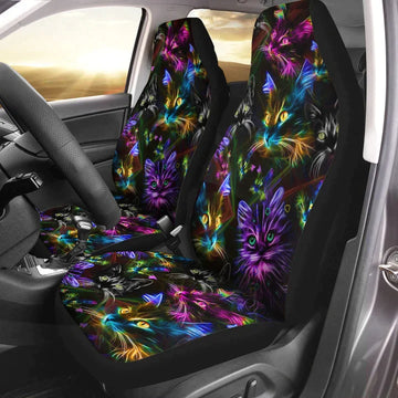 Cats Love art Hold on Car Seat Covers Universal Fit, Front Bucket Seat Cover For Car