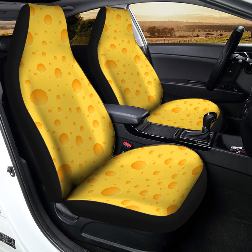 Cheese Car Seat Covers Custom Printed Funny Car Accessories - Gearcarcover - 1