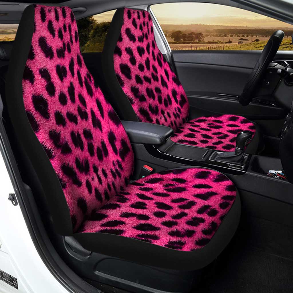 Cheetah Pink Car Seat Covers Custom Skin Printed Car Accessories - Gearcarcover - 1