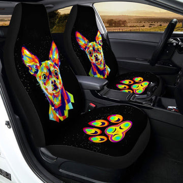 Chihuahua Car Seat Covers Custom Abstract Car Interior Accessories