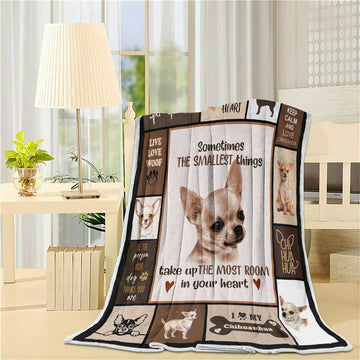 Chihuahua Blanket - Chihuahua Gift - Personalized Dog Fleece Blankets
