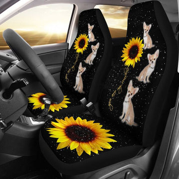 Chihuahua Dog You Are My Sunshine Car Seat Covers Front Seats Protector, Universal Fit For Car, Automotive Seat Covers