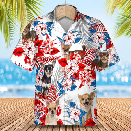 Chihuahua Hawaiian Shirt, Summer aloha shirt, Men Hawaiian shirt, Women Hawaiian shirt