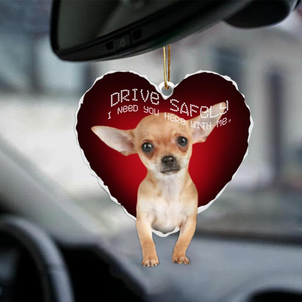 Chihuahua Drive Safely Car Hanging Ornament, Gift For Dog Lover