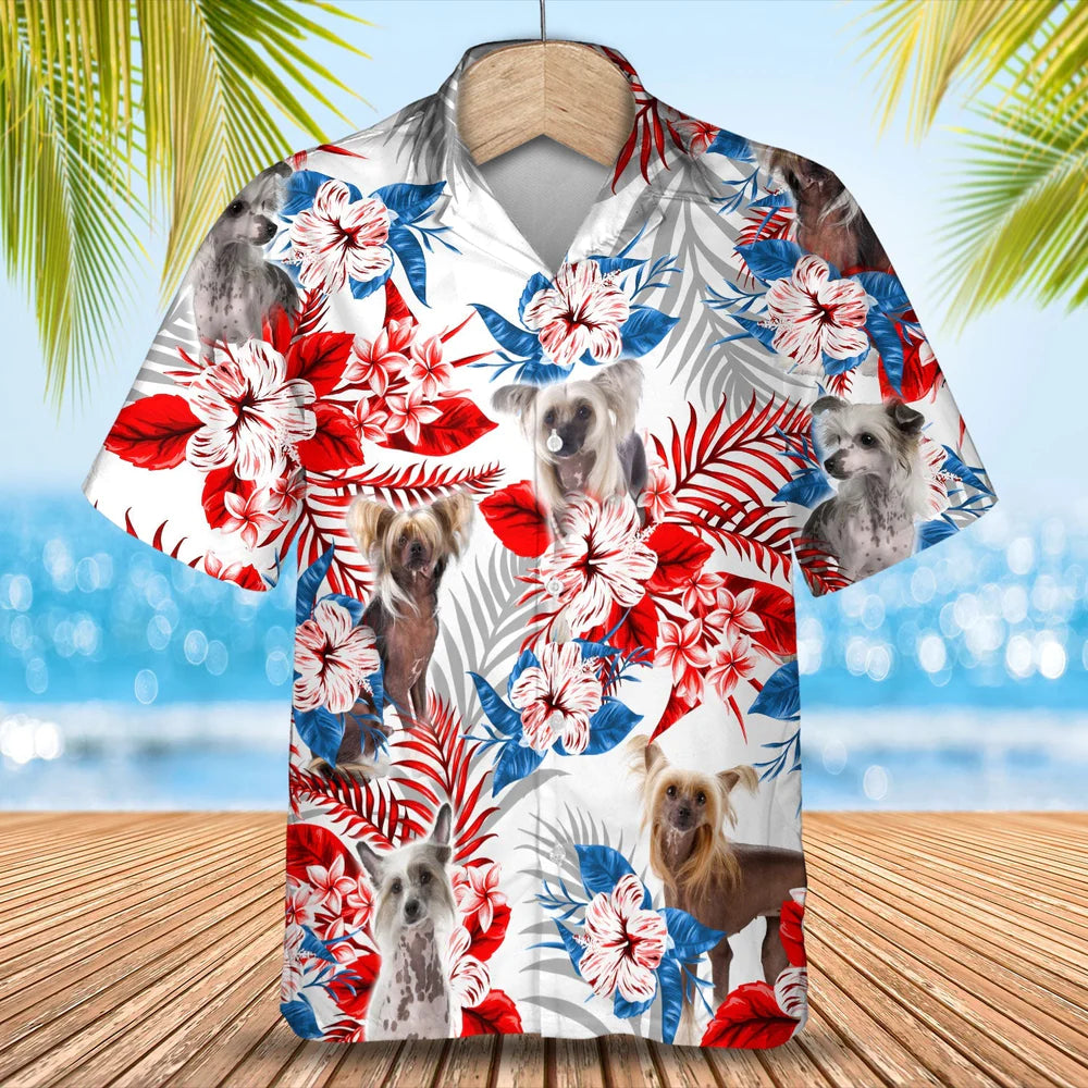 Chinese Crested Hawaiian Shirt - Gift for Summer, Summer aloha shirt, Hawaiian shirt for Men and women