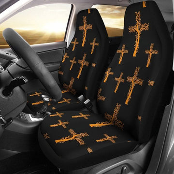 Christian Tree Of Life Cross Printed Car Seat Covers