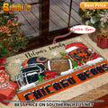 ANFL06-Chicago Bears X-Mas Football Doormat - Custom name