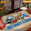 ANFL11-Detroit Lions X-Mas Football Doormat - Custom name