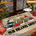ANFL20-New Orleans Saints X-Mas Football Doormat - Custom name