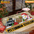 ANFL25-Pittsburgh Steelers X-Mas Football Doormat - Custom name