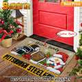 ANFL25-Pittsburgh Steelers X-Mas Football Doormat - Custom name
