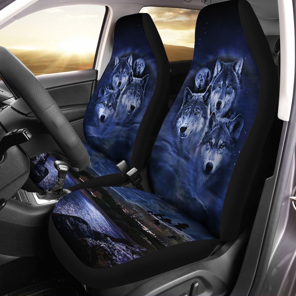 Cool Wolf Car Seat Covers Custom Car Interior Accessories - Gearcarcover - 1