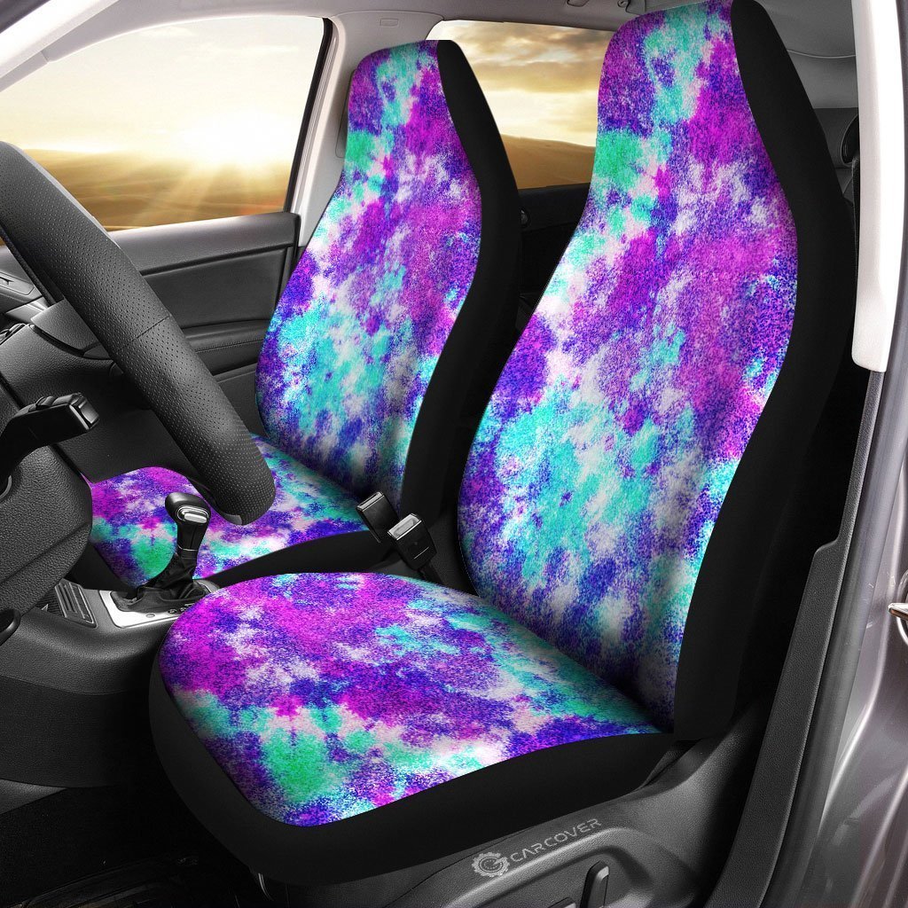 Crumple Tie Dye Car Seat Covers Custom Hippie Car Accessories - Gearcarcover - 1