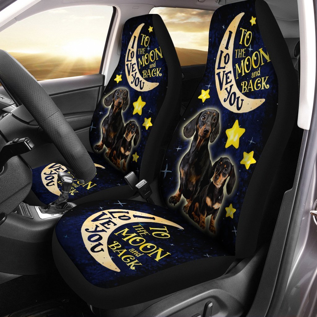 Cute Dachshund Car Seat Covers Custom Dachshund Dog Car Accessories - Gearcarcover - 1