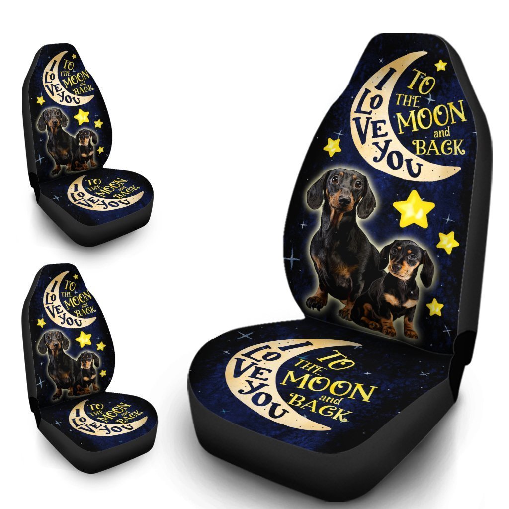 Cute Dachshund Car Seat Covers Custom Dachshund Dog Car Accessories - Gearcarcover - 1