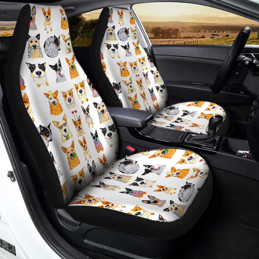 Cute Dog Face Car Seat Covers Custom Dog Car Accessories - Gearcarcover - 1