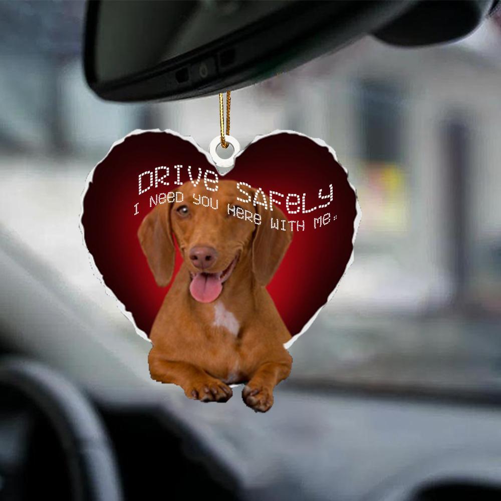 Dachshund 2 Drive Safely Car Hanging Ornament, Gift For Dog Lover