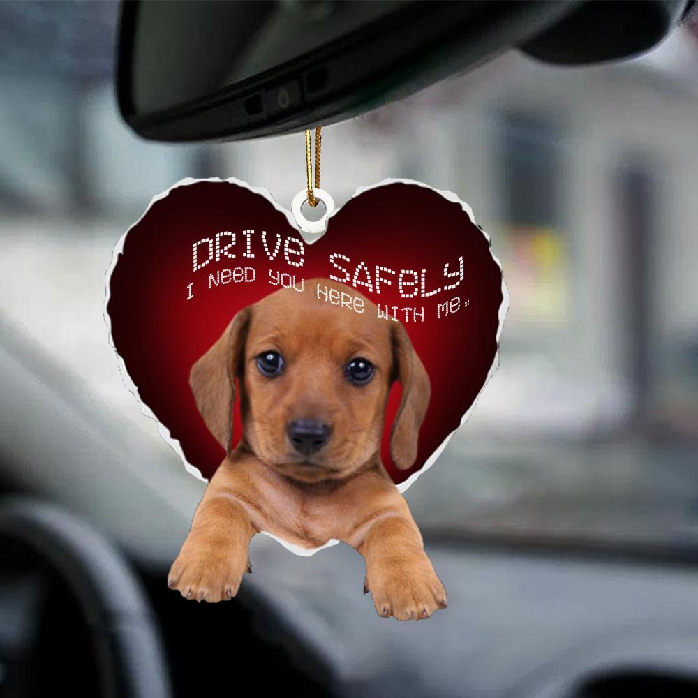 Dachshund 3 Drive Safely Car Hanging Ornament, Gift For Dog Lover