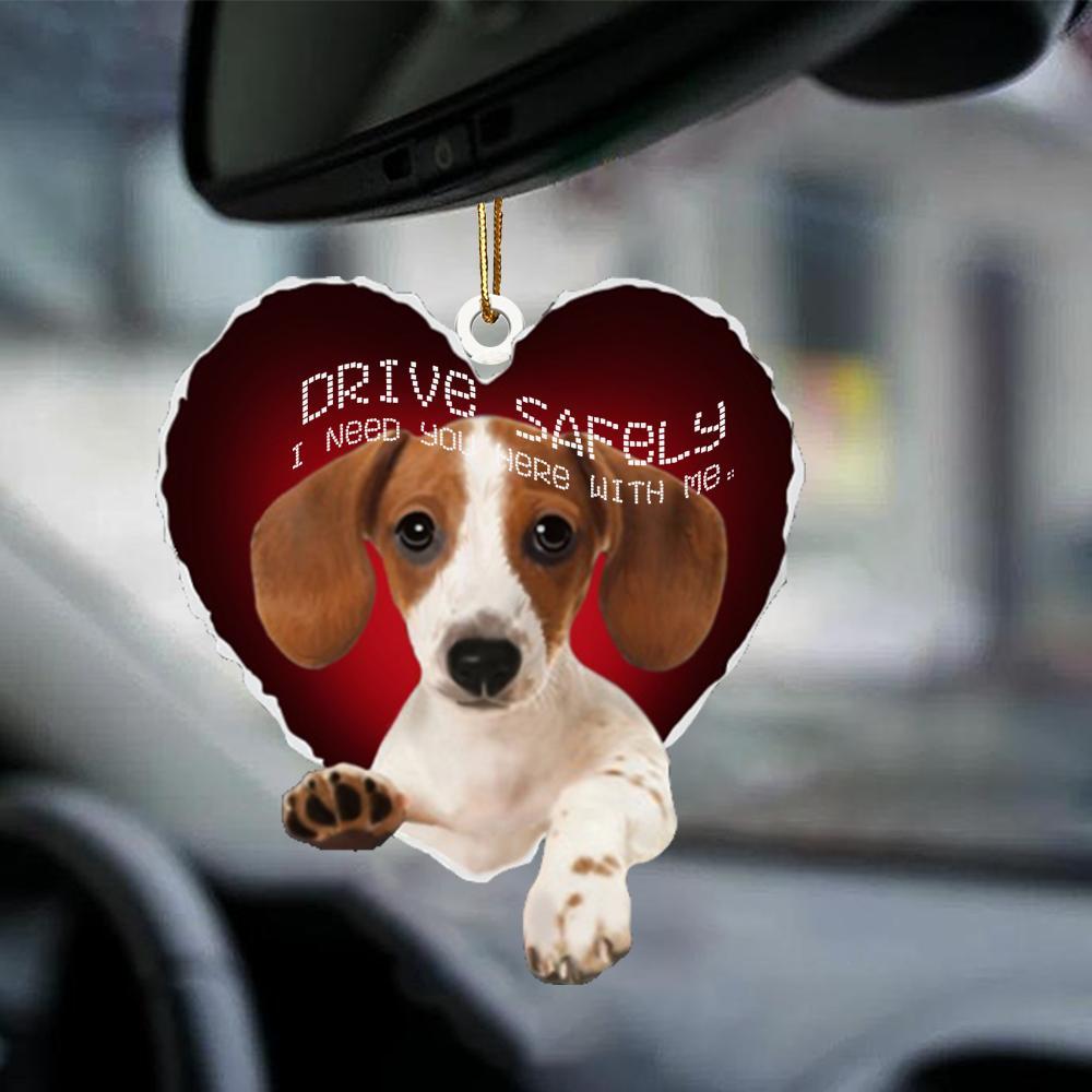 Dachshund 4 Drive Safely Car Hanging Ornament, Gift For Dog Lover