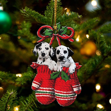 Dalmatian Inside Your Gloves Christmas Holiday Two Sided Ornament, Gift For Dog Lovers