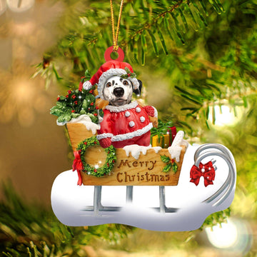 Dalmatian Merry Christmas Ornament, Gift For Dog Lover