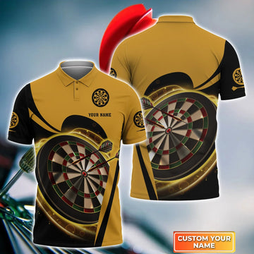 Dartboards Personalized Name 3D Polo Shirt For Darts Player, Polo Shirt For Men's, Dart polo Shirt, Dart Team Shirts